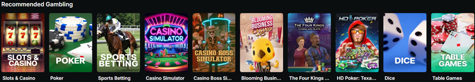 Kick.com Gambling related categories